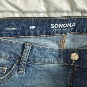 Sonoma Women's Classic Blue Straight Leg Jeans
